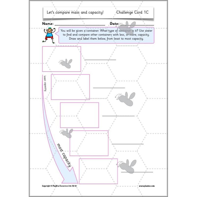 PlanBee Let’s compare mass and capacity - Year 1 Maths planning pack