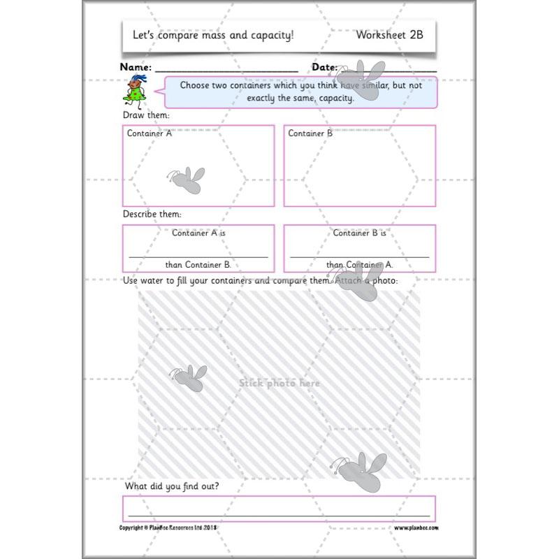 PlanBee Let’s compare mass and capacity - Year 1 Maths planning pack
