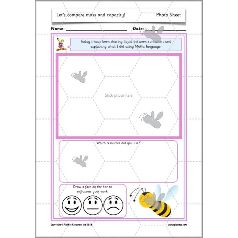 PlanBee Let’s compare mass and capacity - Year 1 Maths planning pack