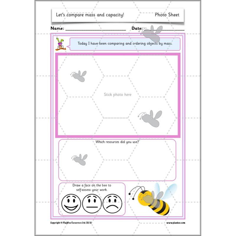 PlanBee Let’s compare mass and capacity - Year 1 Maths planning pack