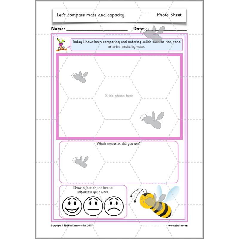 PlanBee Let’s compare mass and capacity - Year 1 Maths planning pack