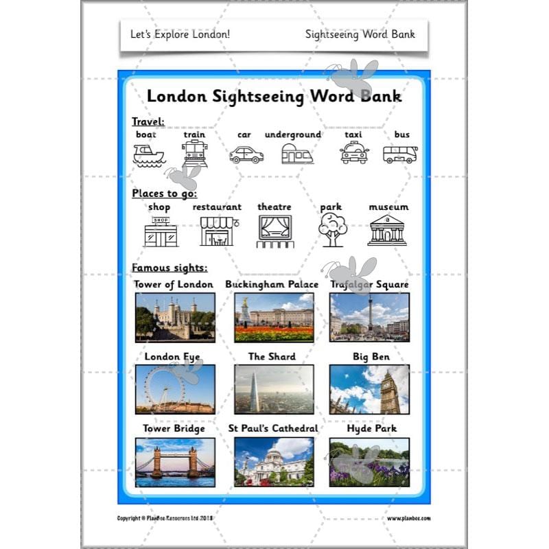 PlanBee Let's Explore London Topic KS1 Geography Lessons by PlanBee