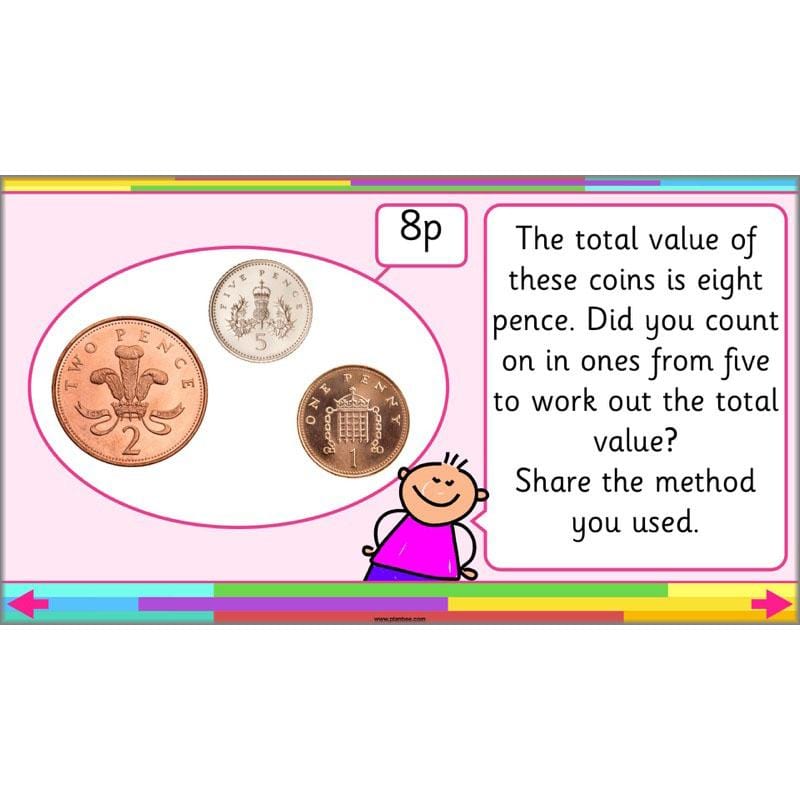 PlanBee Let’s make totals using coins 1 -  Year 1 Key Stage 1 Maths plans
