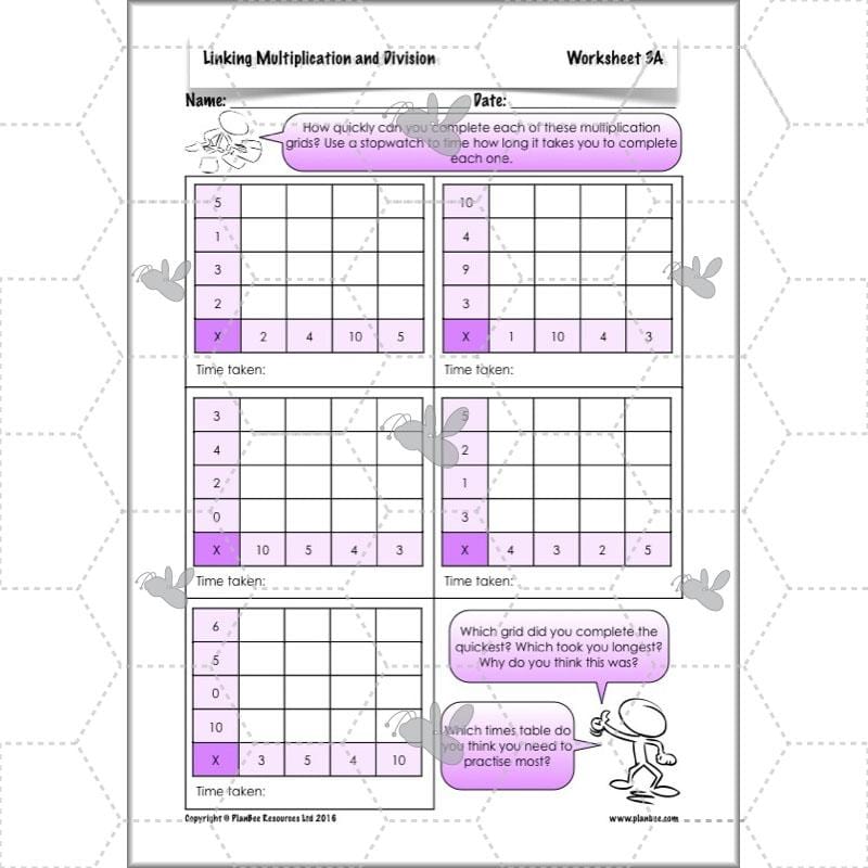 PlanBee Linking Multiplication and Division: Year 3 Primary Maths Lessons