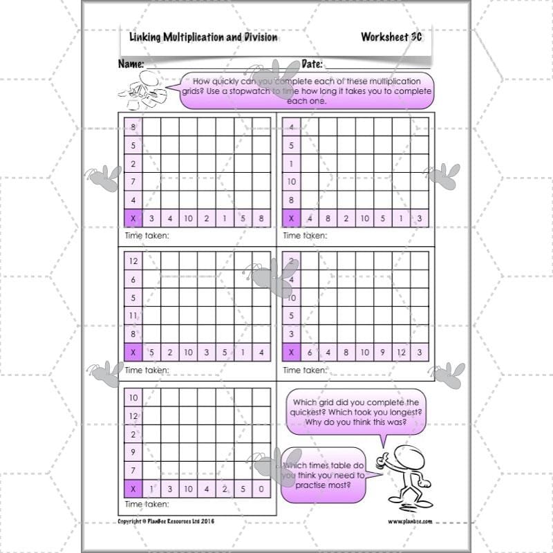 PlanBee Linking Multiplication and Division: Year 3 Primary Maths Lessons