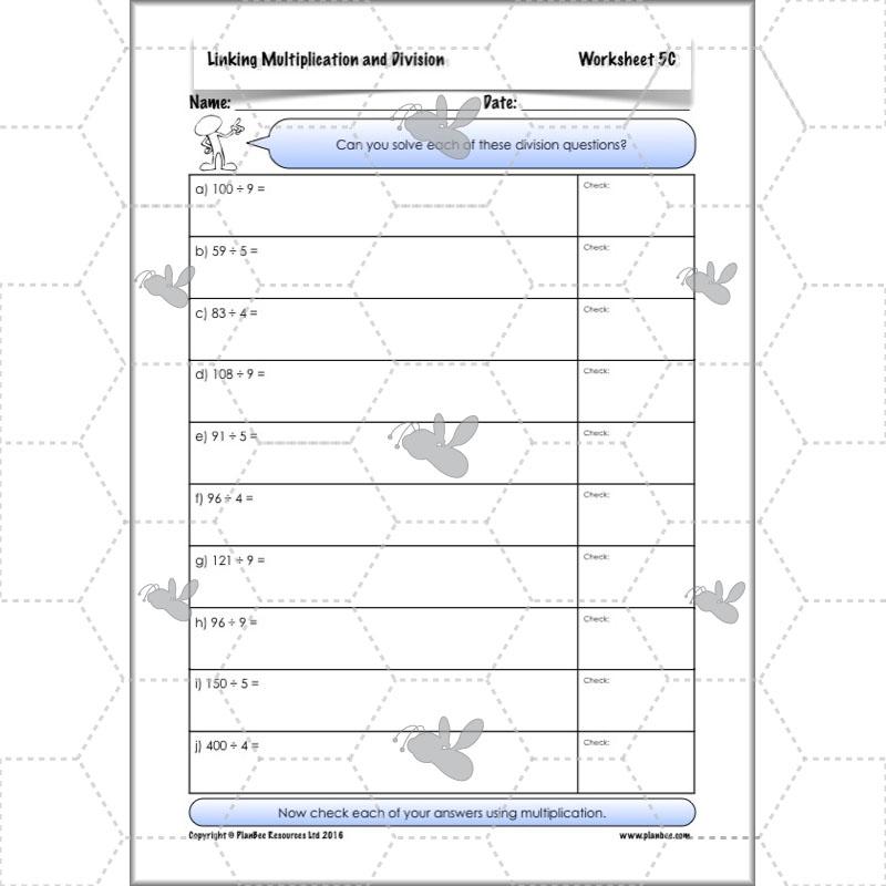 PlanBee Linking Multiplication and Division: Year 3 Primary Maths Lessons