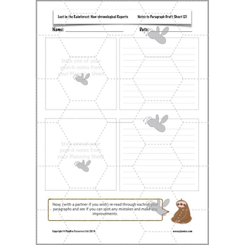 PlanBee Lost in the Rainforest: Non chronological Reports Year 3 English Plans & Resources