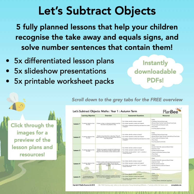 Practical Subtraction Year 1 Maths Lesson By PlanBee Practical subtraction year 1 maths lesson by planbee