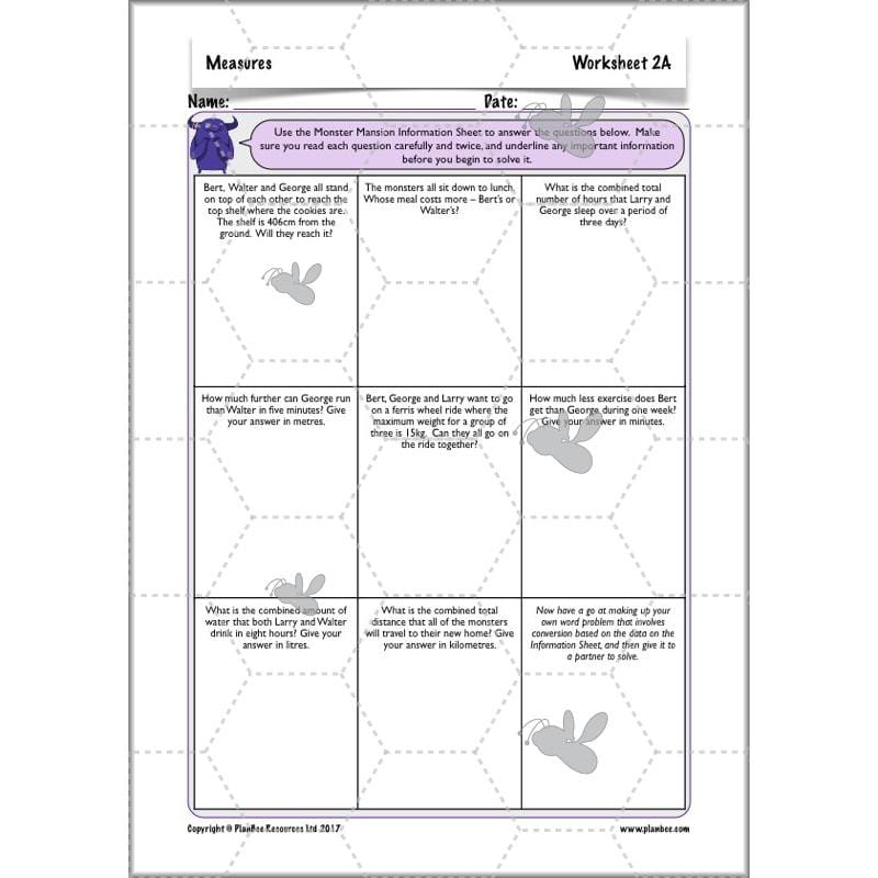 PlanBee Measures Year 6 Maths Lesson Planning and Resources