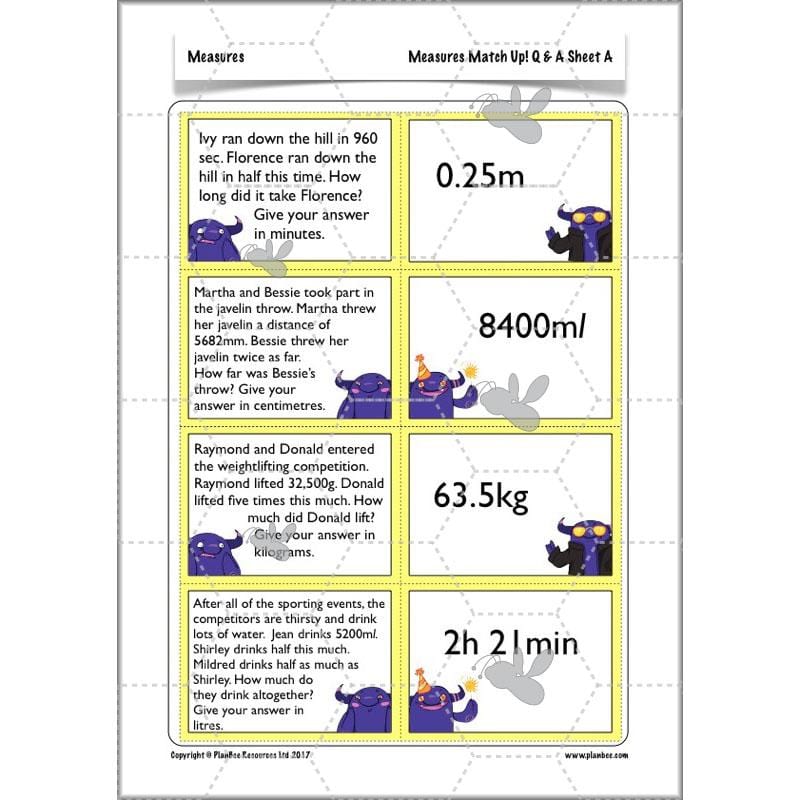 PlanBee Measures Year 6 Maths Lesson Planning and Resources