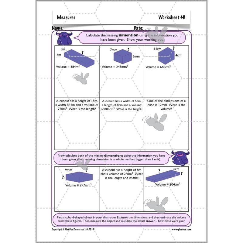 PlanBee Measures Year 6 Maths Lesson Planning and Resources