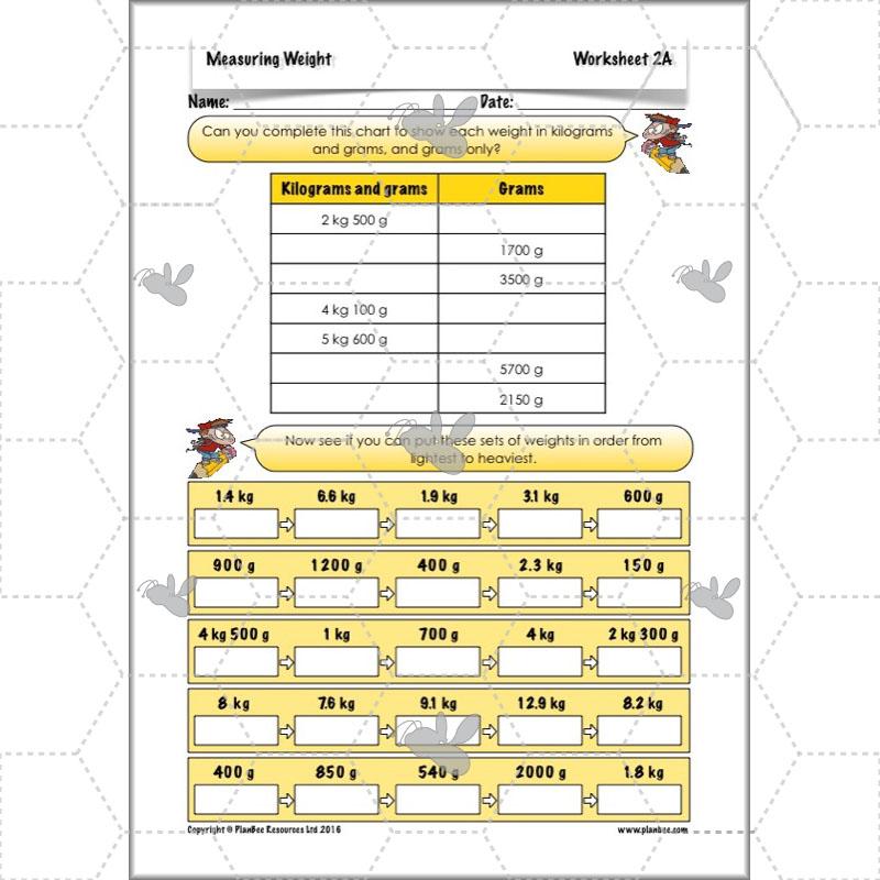 PlanBee Measuring Weight - Measurement: Primary Year 4 Maths Planning KS2