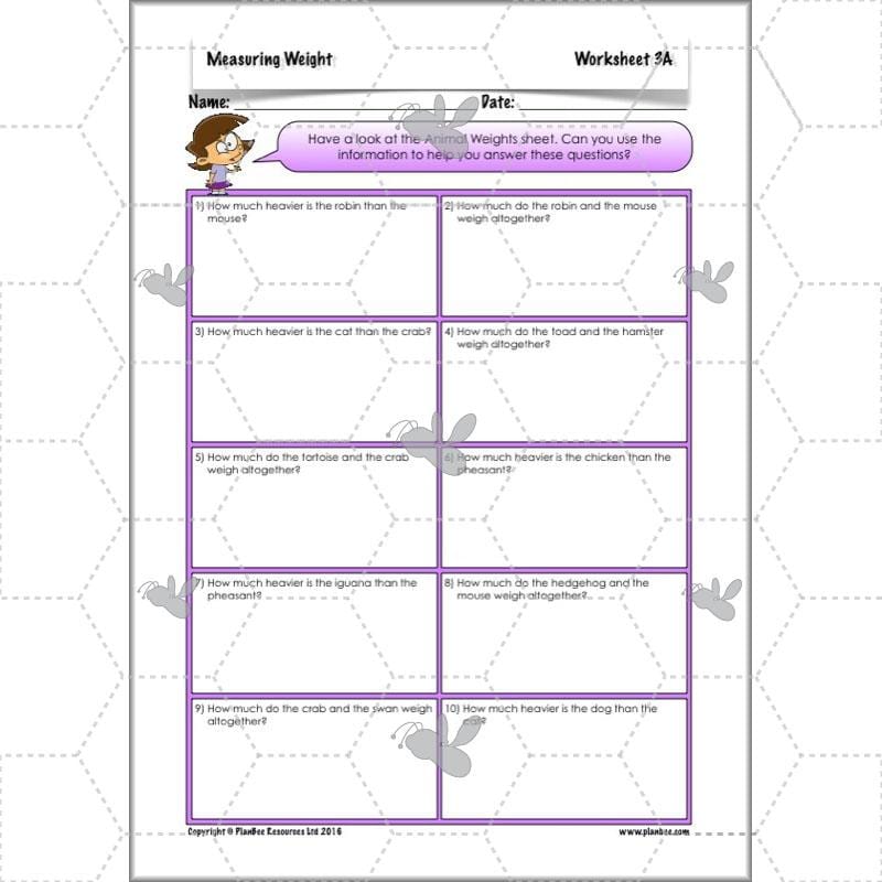 PlanBee Measuring Weight - Measurement: Primary Year 4 Maths Planning KS2