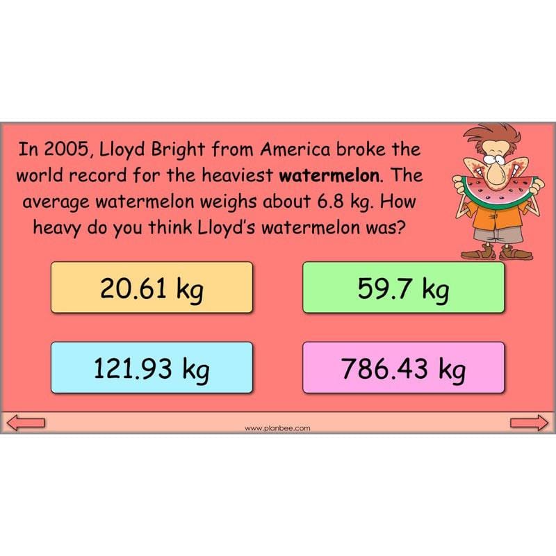 PlanBee Measuring Weight - Measurement: Primary Year 4 Maths Planning KS2