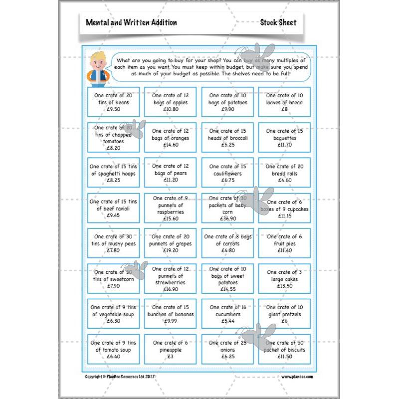 PlanBee Mental & Written Addition - Year 5 Maths Planning - PlanBee