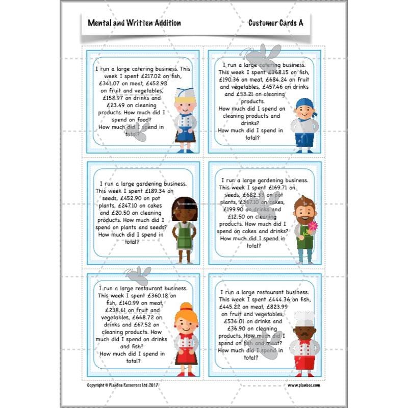PlanBee Mental & Written Addition - Year 5 Maths Planning - PlanBee