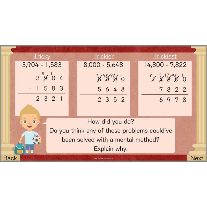 PlanBee Mental & Written Subtraction - Year 5 Maths Planning PlanBee