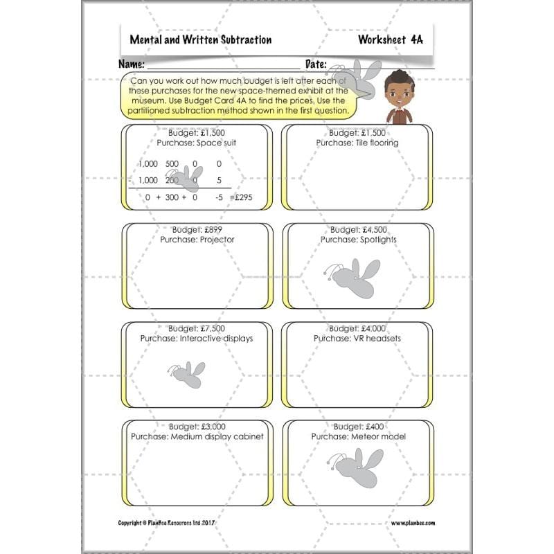 PlanBee Mental & Written Subtraction - Year 5 Maths Planning PlanBee