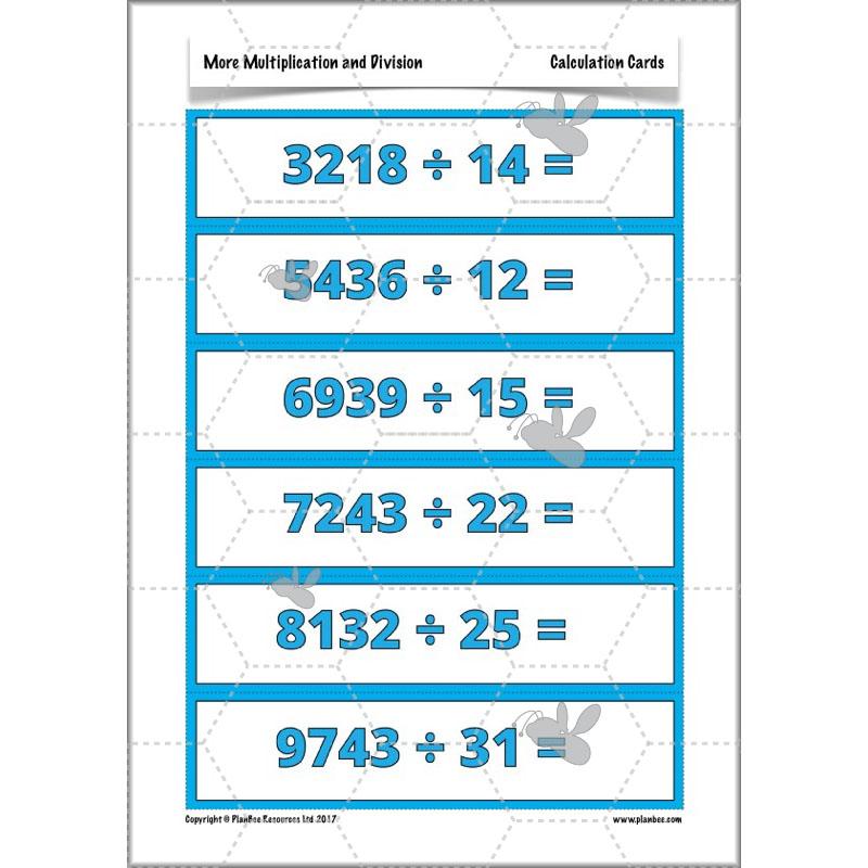 PlanBee More Multiplication and Division - Year 6 Maths Planning and Resources
