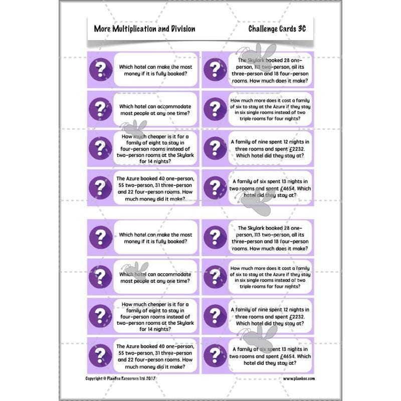 PlanBee More Multiplication and Division - Year 6 Maths Planning and Resources