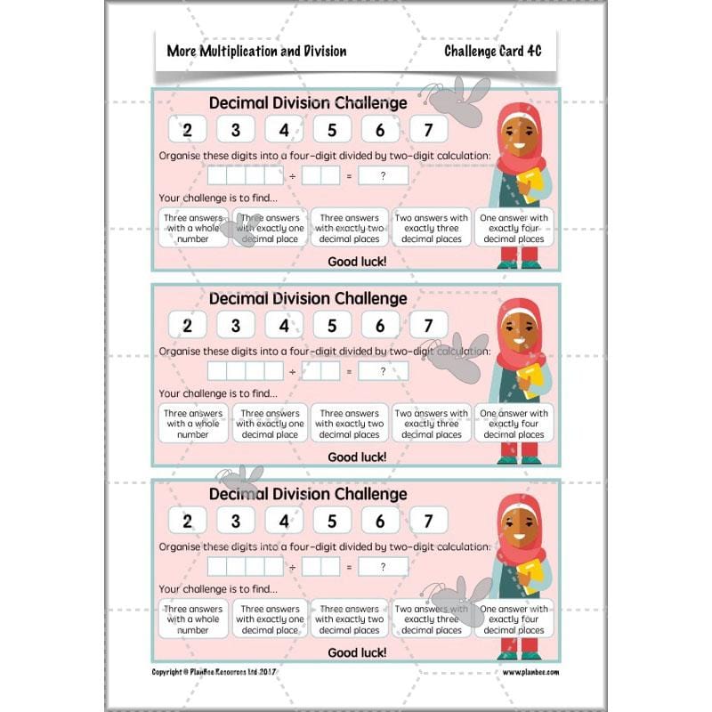 PlanBee More Multiplication and Division - Year 6 Maths Planning and Resources