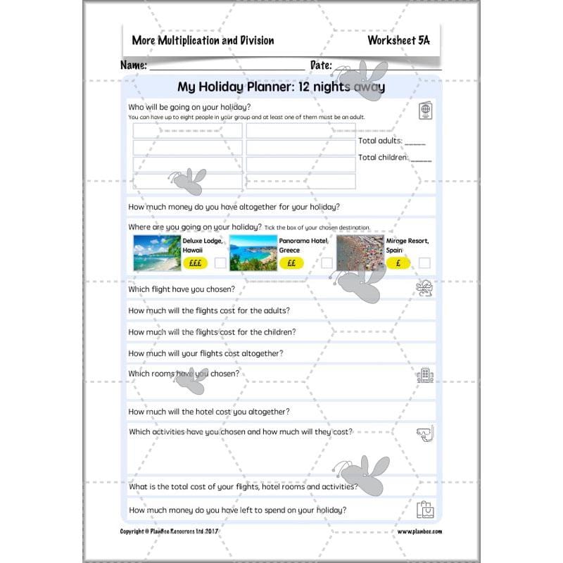 PlanBee More Multiplication and Division - Year 6 Maths Planning and Resources