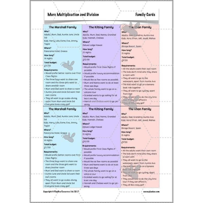 PlanBee More Multiplication and Division - Year 6 Maths Planning and Resources