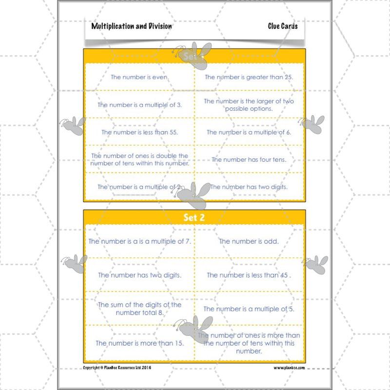 PlanBee Multiplication and Division Facts - Times Tables | Year 4 Maths