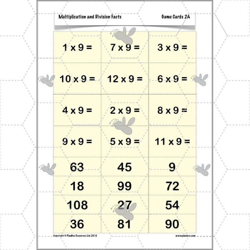 PlanBee Multiplication and Division Facts - Times Tables | Year 4 Maths