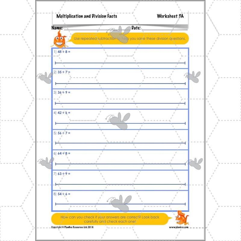 PlanBee Multiplication and Division Facts - Times Tables | Year 4 Maths