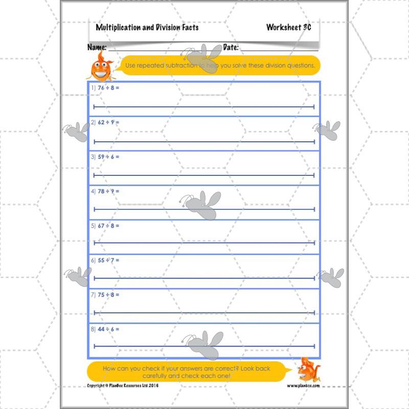 PlanBee Multiplication and Division Facts - Times Tables | Year 4 Maths