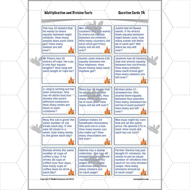 PlanBee Multiplication and Division Facts - Times Tables | Year 4 Maths