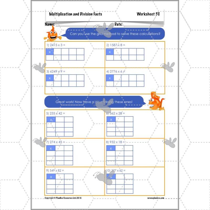 PlanBee Multiplication and Division Facts - Times Tables | Year 4 Maths