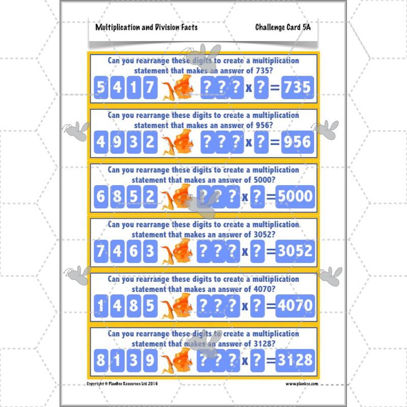 PlanBee Multiplication and Division Facts - Times Tables | Year 4 Maths