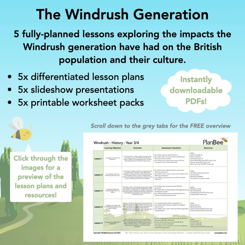 Windrush KS2 History Lessons and Activities by PlanBee