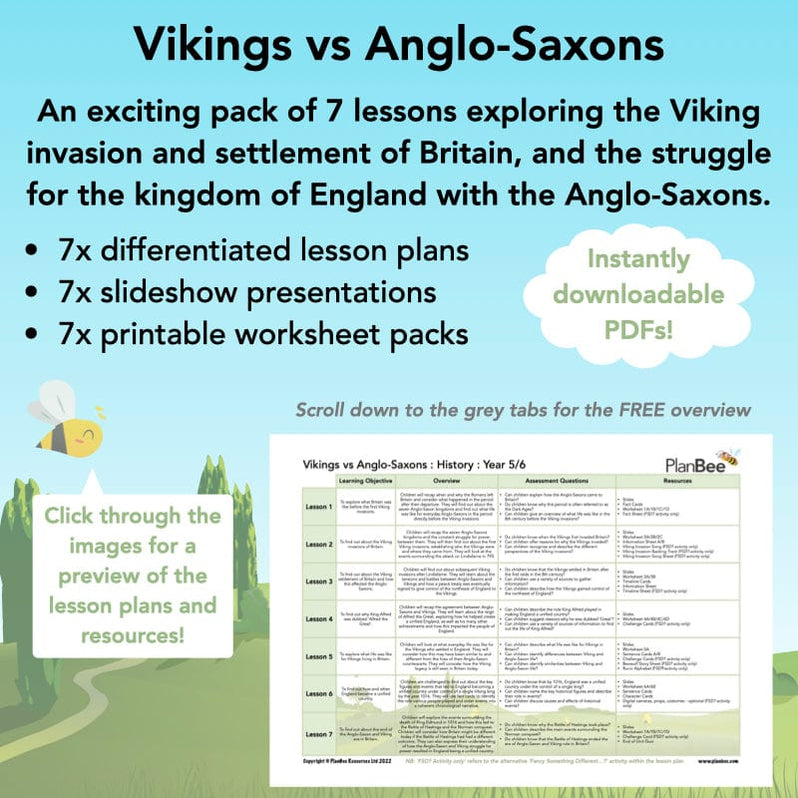 Vikings And Anglo Saxons KS2 Planning Pack By PlanBee