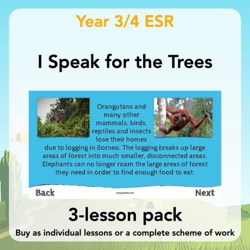 PlanBee I Speak for the Trees KS2 Ecosystems ESR Lessons