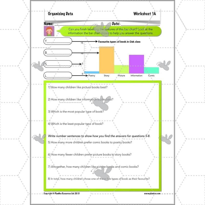 PlanBee Year 3 Statistics Organising Data PlanBee Maths Lesson