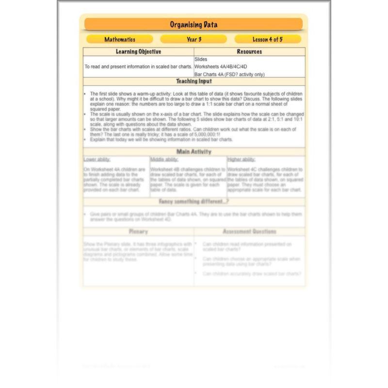 PlanBee Year 3 Statistics Organising Data PlanBee Maths Lesson