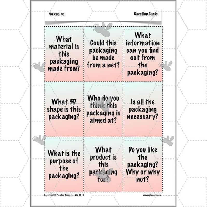 Packaging KS2 DT Lesson Plans and Resources from PlanBee