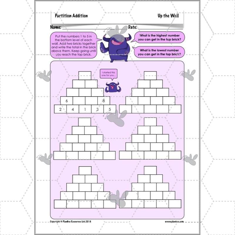 PlanBee Partition Addition: Year 3 Primary Maths Lessons and Resources