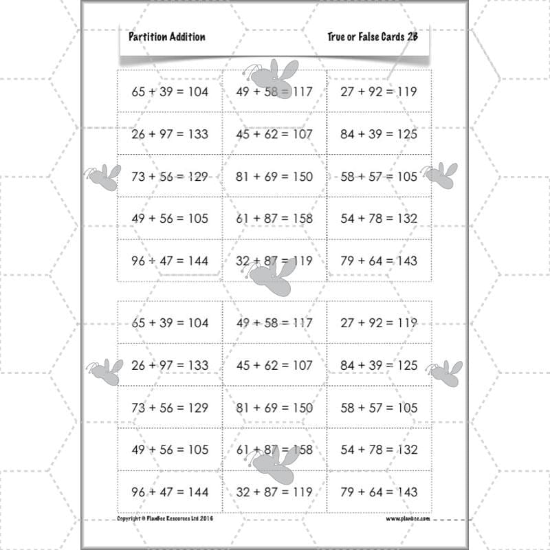 PlanBee Partition Addition: Year 3 Primary Maths Lessons and Resources