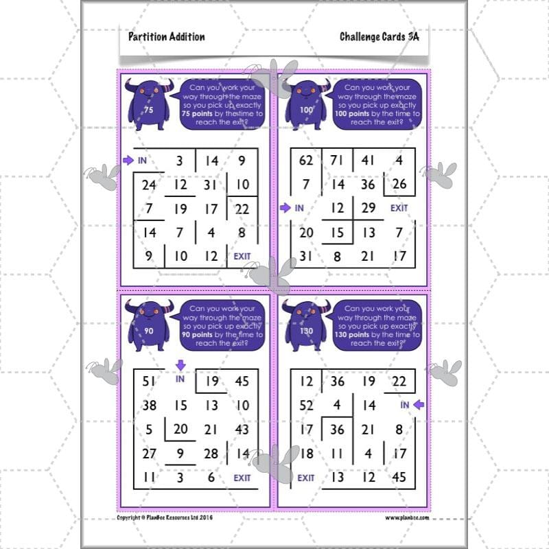 PlanBee Partition Addition: Year 3 Primary Maths Lessons and Resources