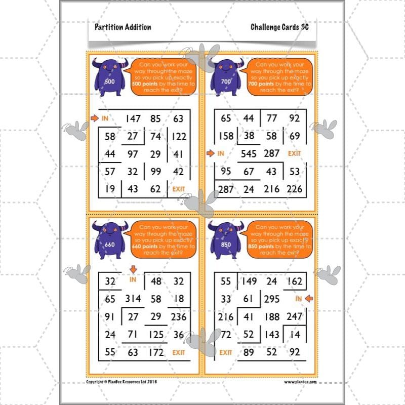 PlanBee Partition Addition: Year 3 Primary Maths Lessons and Resources