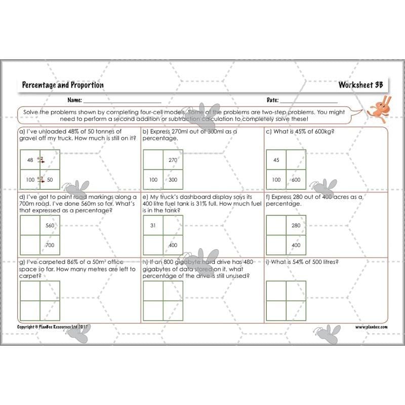 PlanBee Percentage & Proportion - Maths Planning and Resources for Year 5