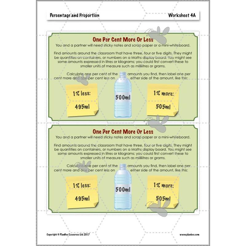 PlanBee Percentage & Proportion - Maths Planning and Resources for Year 5