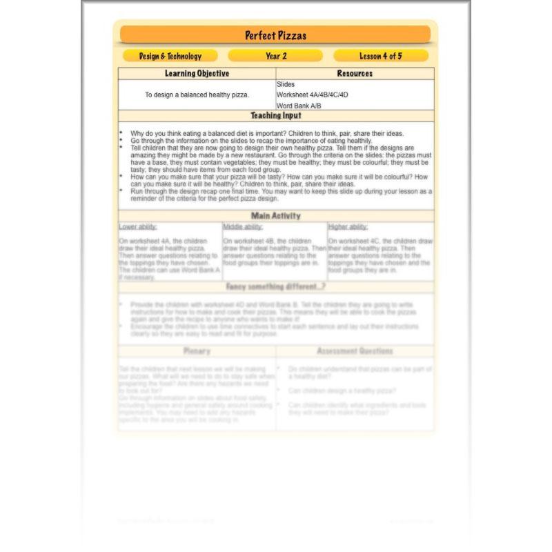 PlanBee Cooking Year 2 DT | Cooking with Kids Pizza | PlanBee