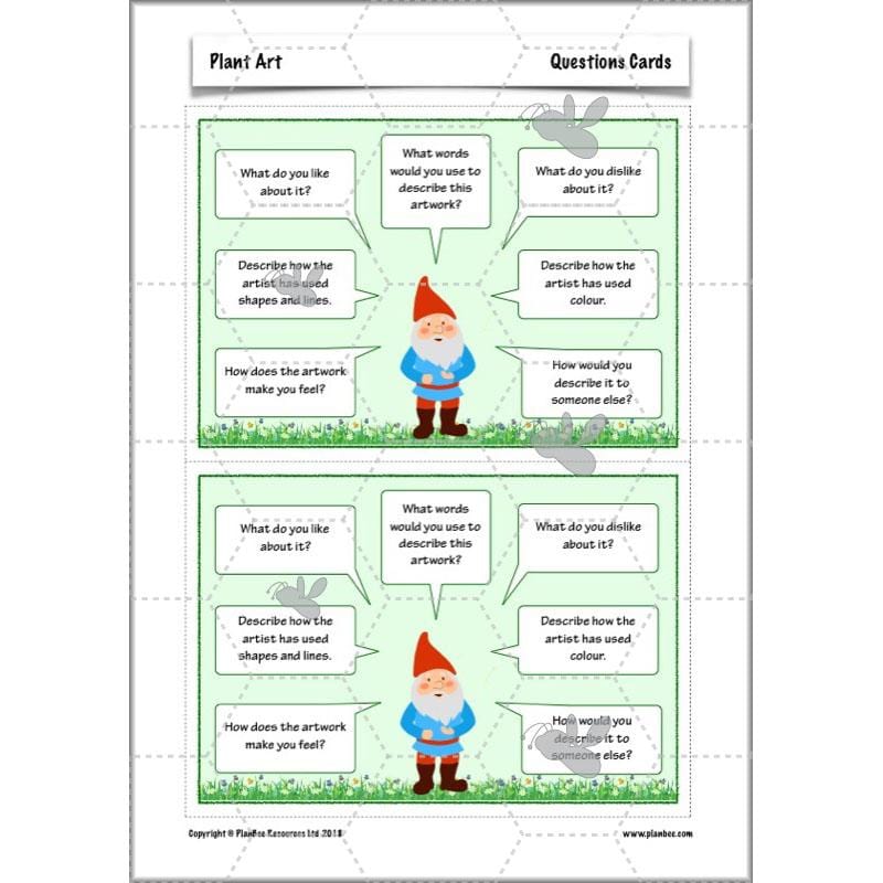 PlanBee Plant Art Lessons Year 3 & Year 4 PlanBee Art scheme of work