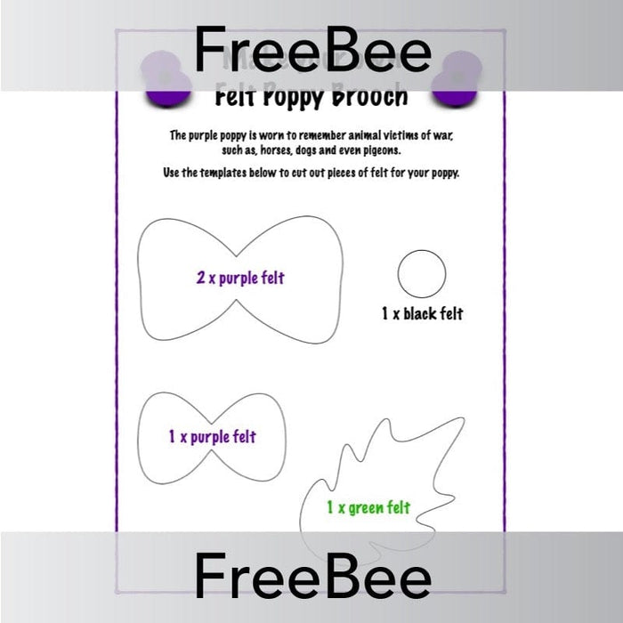 FREE Poppy Template to Make Poppy Brooches — PlanBee free-poppy-template-to-make-poppy-brooches-planbee