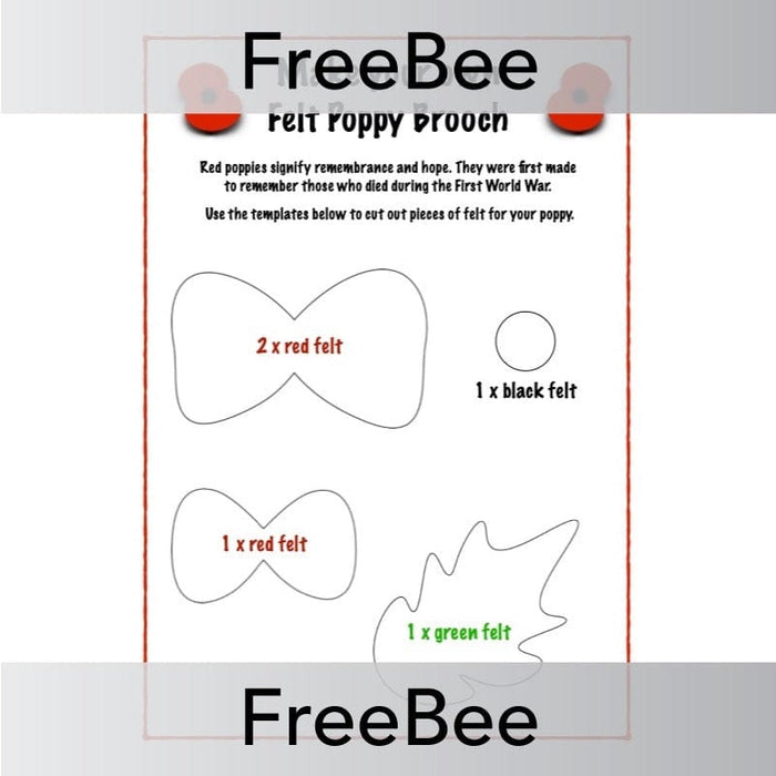 Free Poppy Template by PlanBee